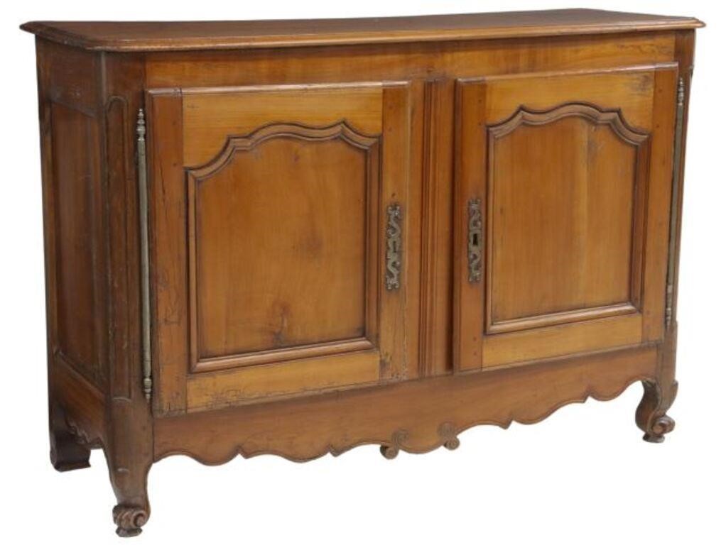 Appraisal: French Provincial Louis XV style fruitwood sideboard early th c