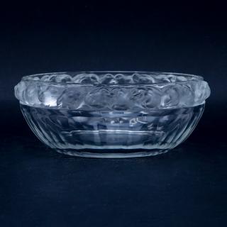 Appraisal: Lalique Crystal Mesanges Bowl Signed Light surface scratches or in