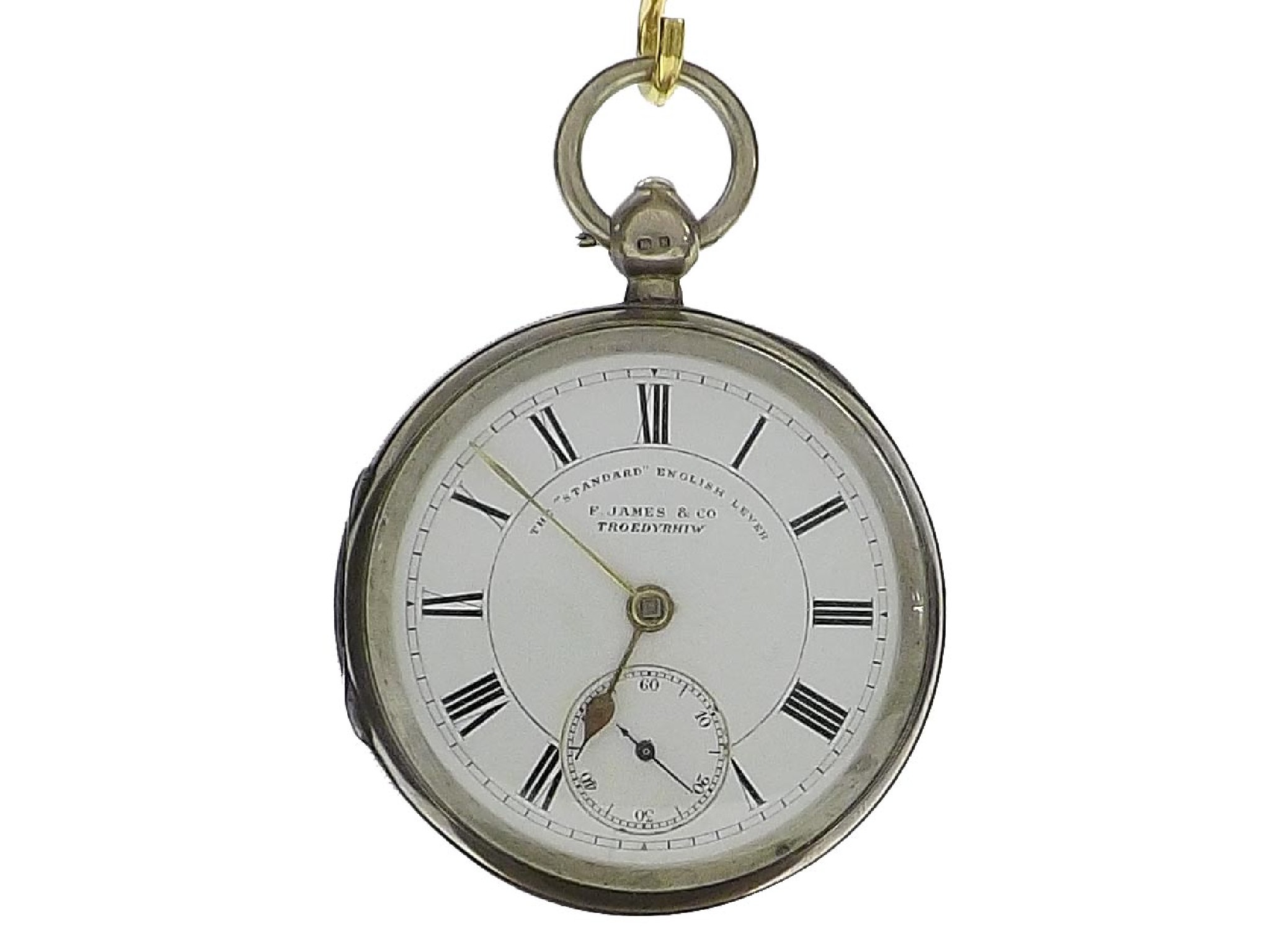 Appraisal: Silver lever pocket watch Chester the dial signed F James