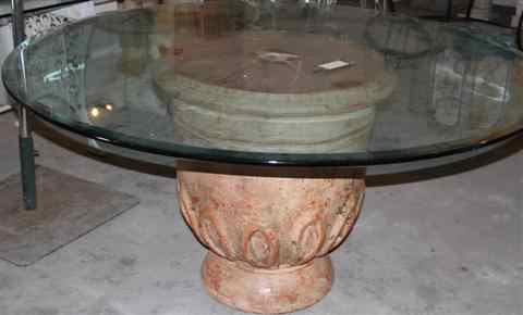 Appraisal: LARGE FRENCH ANDUZE GLAZED TERRA COTTA URN AND GLASS GARDEN