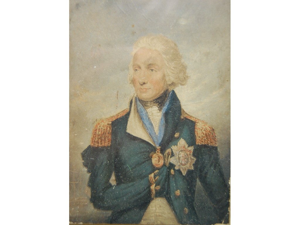 Appraisal: Regency portrait miniature of a young gentleman to w two