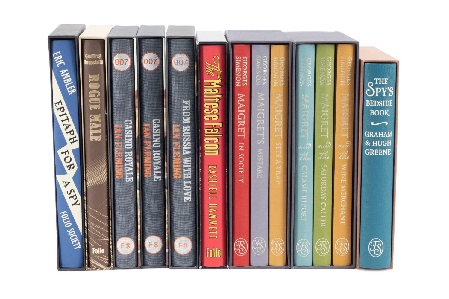 Appraisal: THIRTEEN FOLIO SOCIETY MYSTERY SPY FICTION BOOKS Selection of The