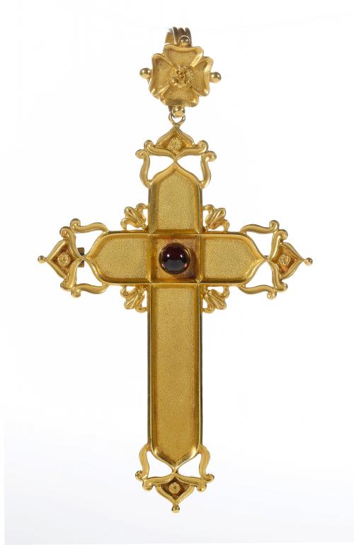 Appraisal: A VICTORIAN GOTHIC GOLD PECTORAL CROSS POSSIBLY BY JOHN HARDMAN