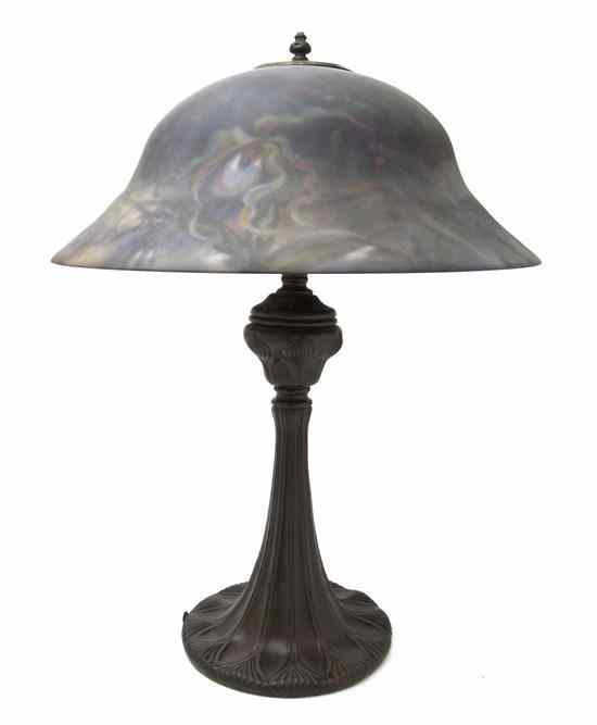 Appraisal: An American Reverse Painted Table Lamp Ulla Darni second half