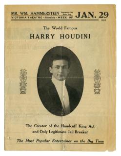 Appraisal: Houdini Harry Victoria Theatre Handcuff King Program New York Empire