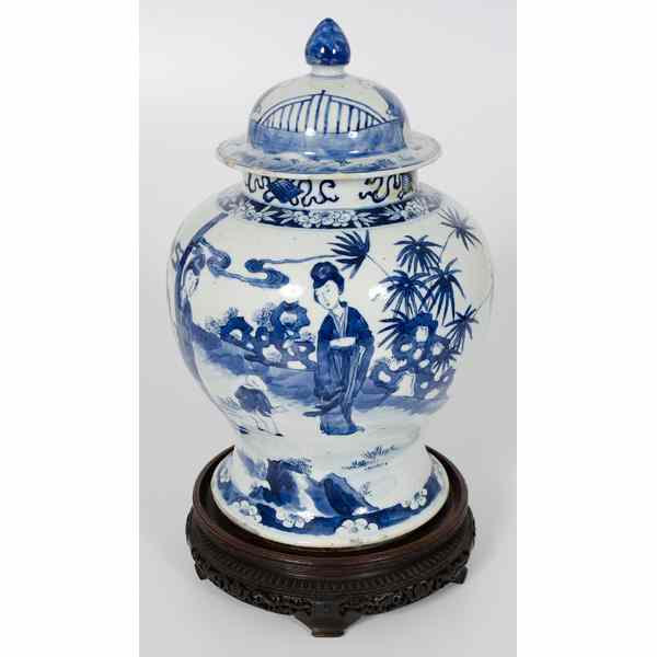 Appraisal: Chinese Blue and White Ginger Jar Chinese A blue and