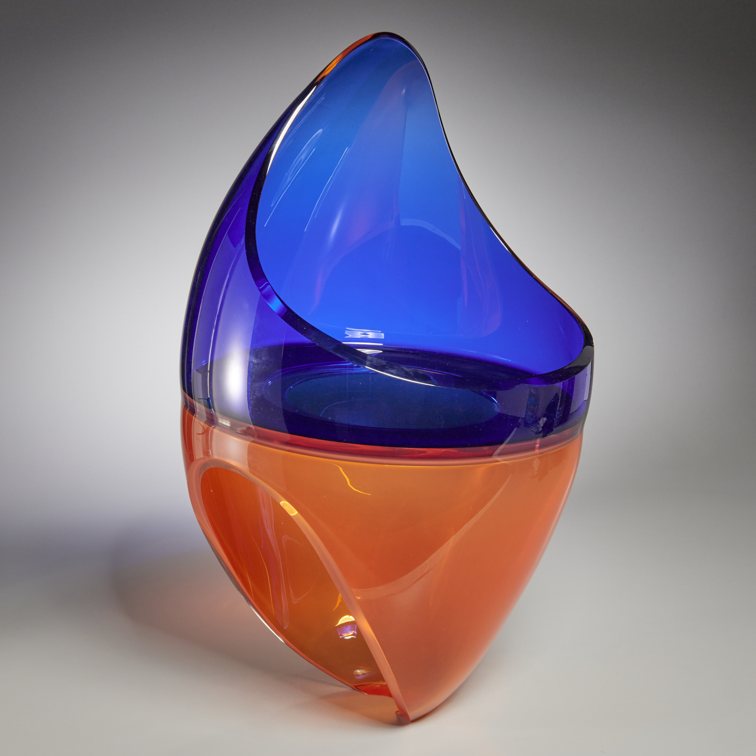 Appraisal: JOHN KILEY LARGE GLASS SCULPTURE John Kiley American b Feather