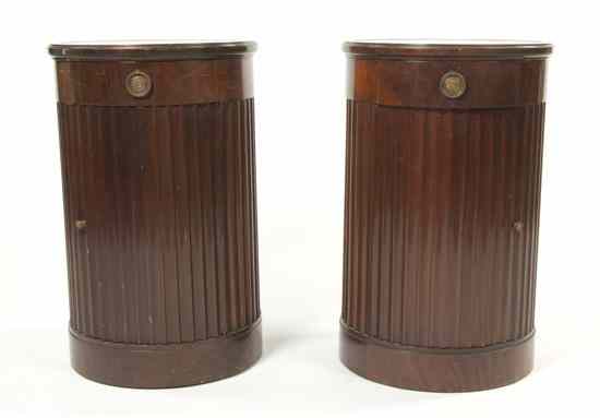 Appraisal: A Pair of American Mahogany Pedestal Tables of columnar form