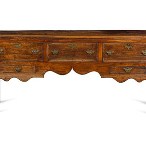 Appraisal: A George III Style Carved Oak Sideboard th Century Height