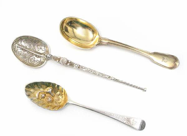 Appraisal: An English Scottish and French silver flatware group Comprising reproduction