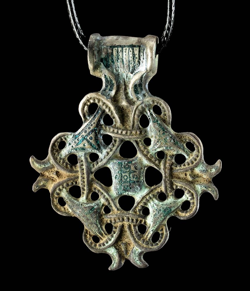 Appraisal: Intricate Viking Silver Pendant - g Northern Europe Scandinavia Viking