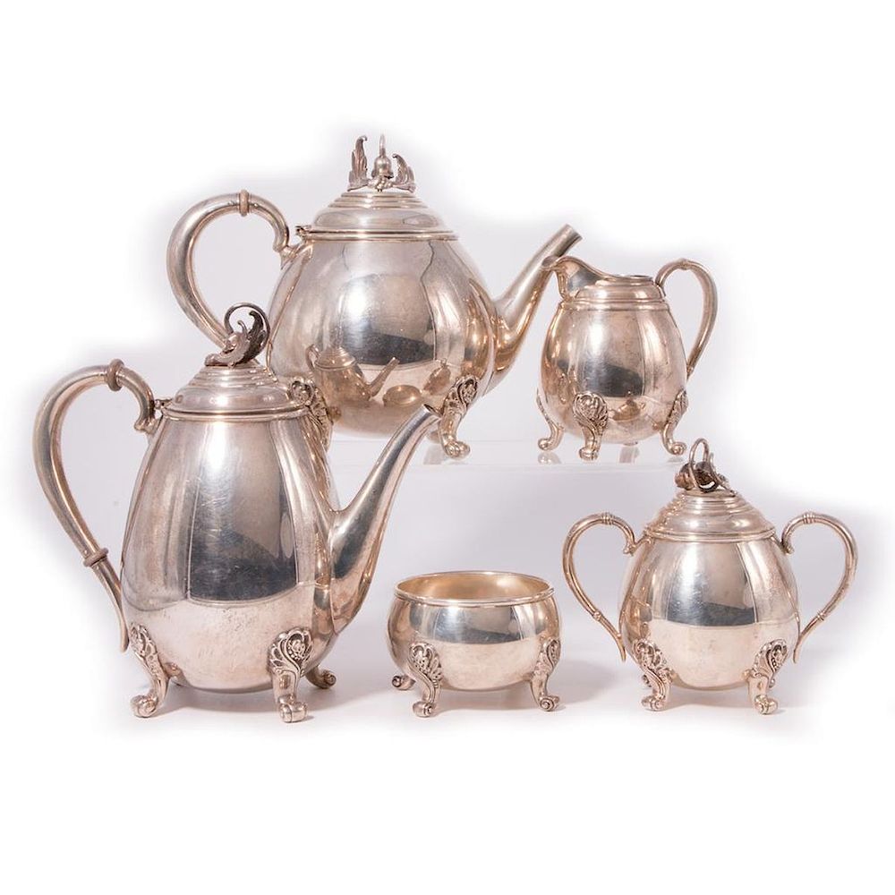 Appraisal: International Coffee and Tea Set Sterling Five Piece Coffee and