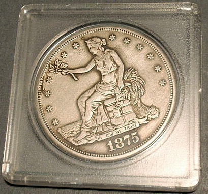 Appraisal: U S silver trade dollar Seated Liberty