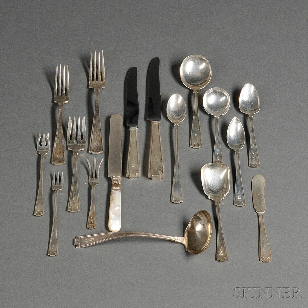 Appraisal: Gorham Etruscan Pattern Sterling Silver Flatware Service Providence Rhode Island