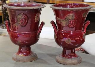 Appraisal: Pair of Classical style urns Pair of Classical style urns