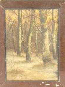 Appraisal: A th century Russian oil on panel of trees in