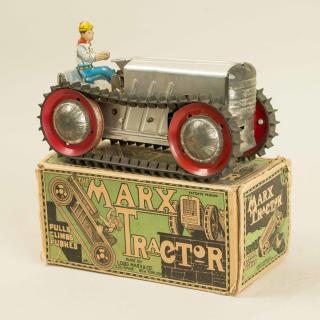 Appraisal: Marx Tractor and Original Box The Marx tractor and original