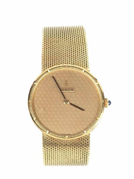 Appraisal: Corum An k gold mechanical bracelet watch s jewel movement