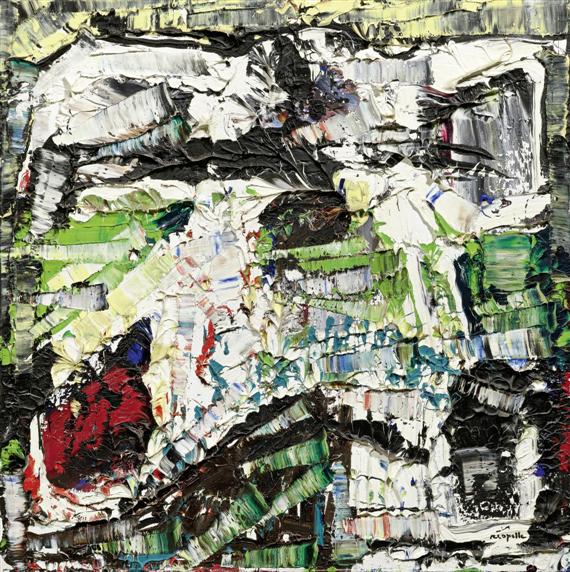 Appraisal: RIOPELLE JEAN-PAUL Montreal - Ile-aux-Grues Canada Printanier Oil on canvas