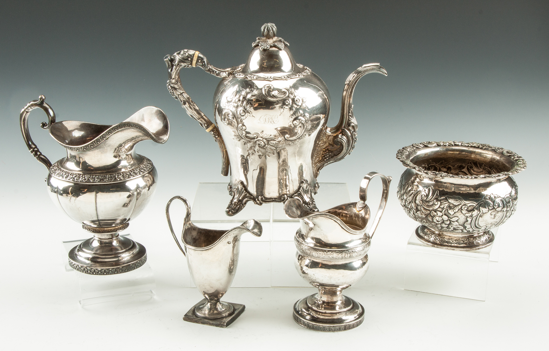 Appraisal: Sterling Silver Table Articles Ja s Thomson water pitcher J