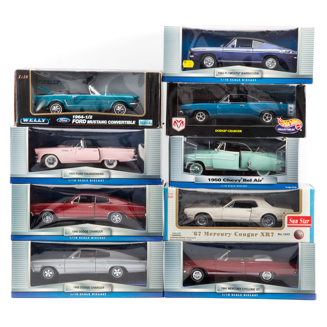 Appraisal: Nine scale diecast cars various makers