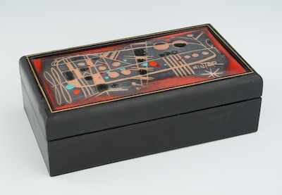 Appraisal: A Humidor with Enamel Insert by Edward Winter American -