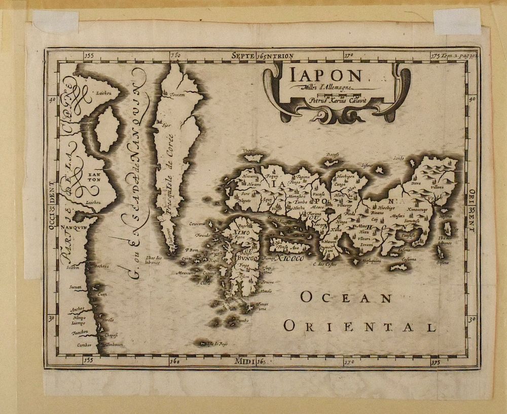 Appraisal: Cloppenburg and van den Keere Early Map of Japan Iapon