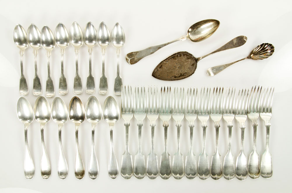 Appraisal: - Lot of Coin Silver Flatware Lot of coin silver