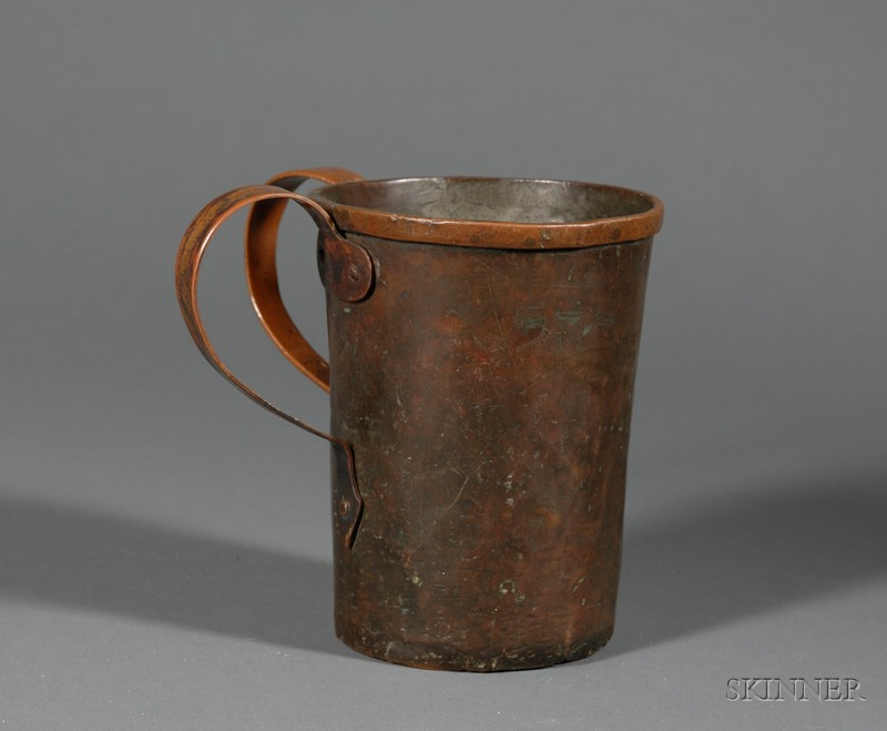 Appraisal: Copper Laver of typical form with banded rim two handles