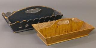 Appraisal: Cutlery box Birdseye maple divided cutlery box th century h