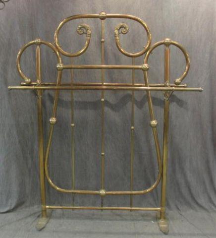 Appraisal: Large Victorian Brass Coat Rack Great quality and believed to