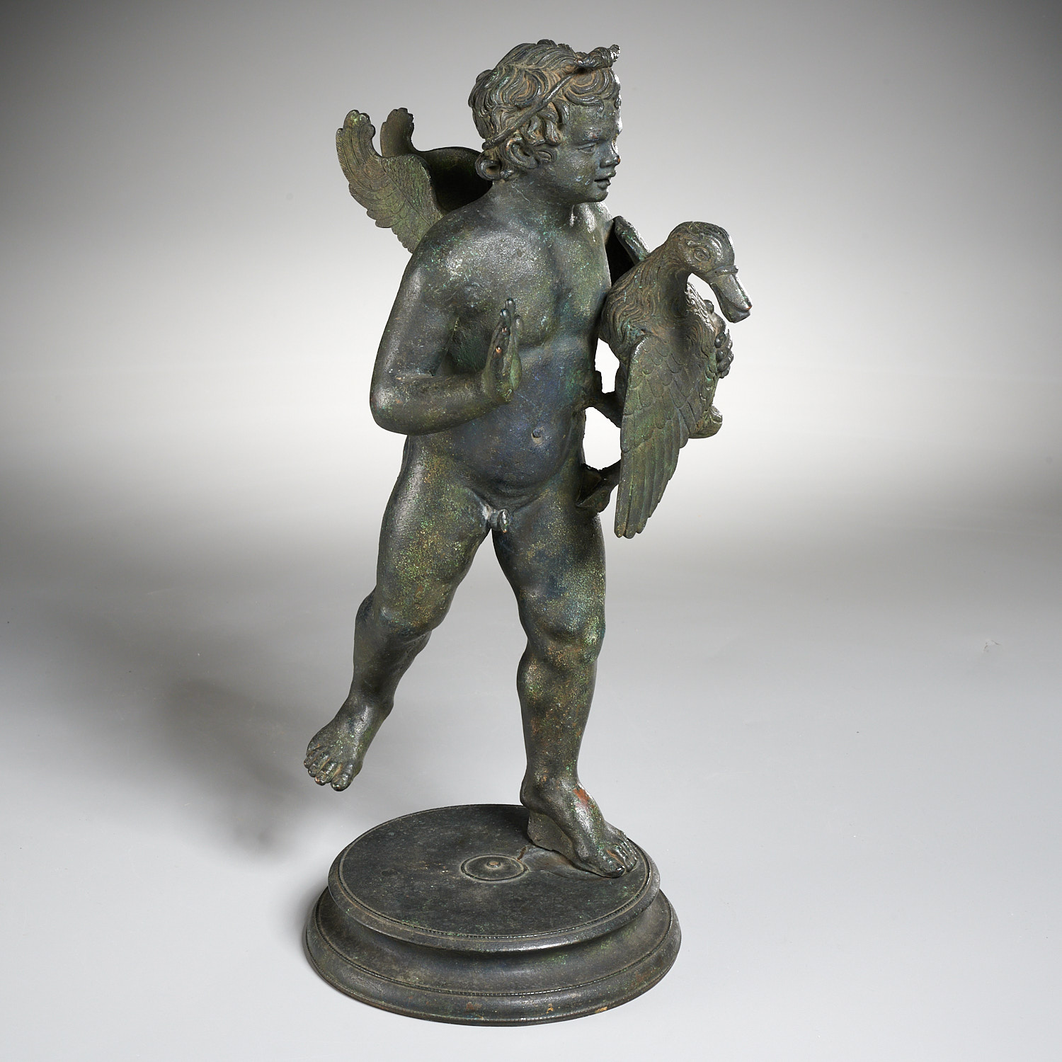 Appraisal: NICELY CAST ROMAN STYLE BRONZE FIGURE EX-MUSEUM th c or