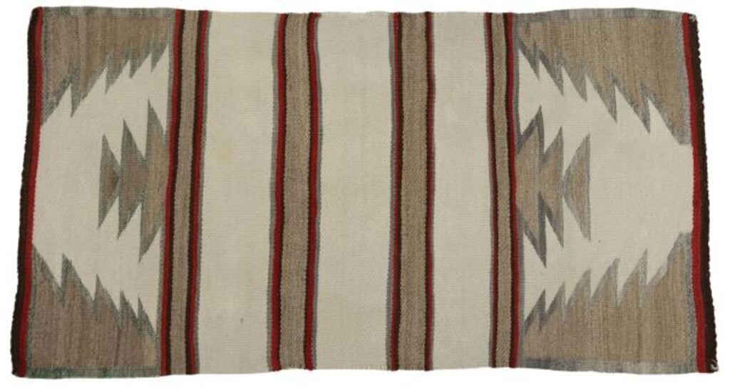 Appraisal: Navajo double saddle blanket possibly Shonto Region Navajo County Arizona