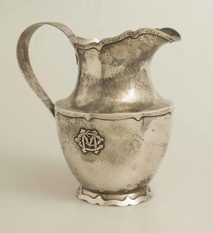 Appraisal: Shreve Co Sterling Silver Pitcher Shreve Co sterling silver monogrammed