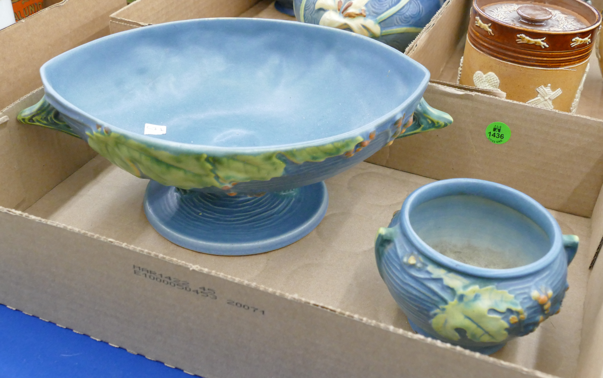 Appraisal: Box Roseville Bushberry Pottery