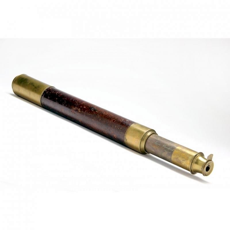 Appraisal: Isaac Bradford English Spyglass th century brass wood and leather