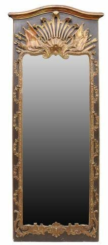 Appraisal: Monumental French Louis XVI style wall mirror th c arched