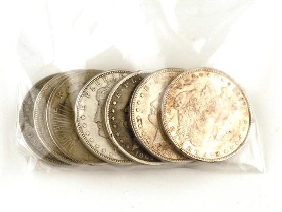 Appraisal: Silver Dollars Morgan Silver Dollars and Peace Dollar Circulated dates