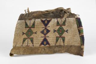 Appraisal: A Plains Indian beaded possible bag Late th early th