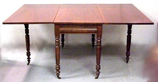 Appraisal: Dining table American second quarter th C mahogany and mahogany