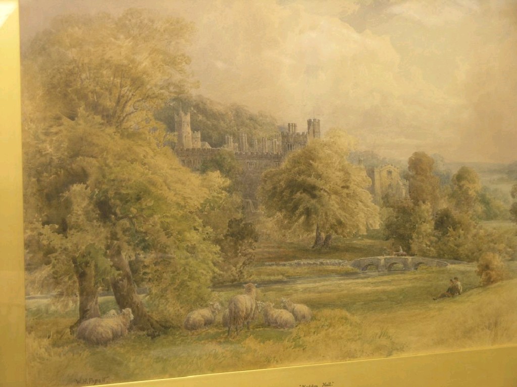 Appraisal: Walter Henry Pigott - watercolour a view of Haddon Hall