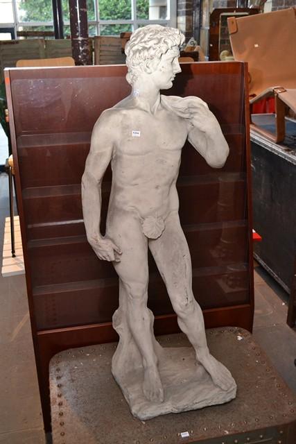 Appraisal: A CLASSICAL CONCRETE STATUE OF DAVID