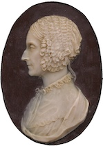 Appraisal: Richard Cockle Lucas British - An oval carved wax portrait