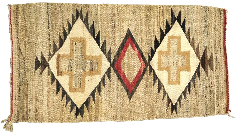 Appraisal: RUG Native American Navajo rug ' x ' wool on