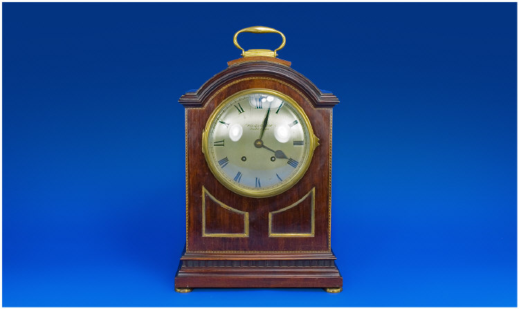 Appraisal: Mahogany Mantle Clock Retailed By Waring Gillow Ltd With Moulded