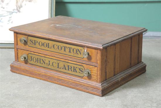 Appraisal: SPOOL CABINET ''John J Clark's Spool Cabinet'' In an oak