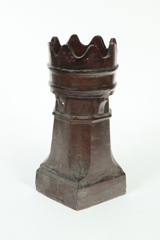 Appraisal: SEWERTILE CHIMNEY CAP Probably Ohio late th-early th century Paneled