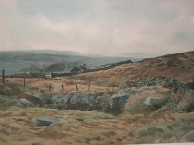 Appraisal: JOSEPH PIGHILLS Moorland Scene signed and dated x stained frame