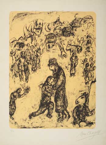 Appraisal: MARC CHAGALL Le Retour de l'Enfant prodigue Color lithograph x