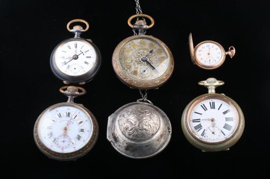 Appraisal: SIX ANTIQUE ENGLISH AND OTHER POCKET WATCHES th and th